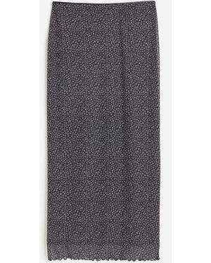 H&M Kokerrok Van Mesh - Grijs