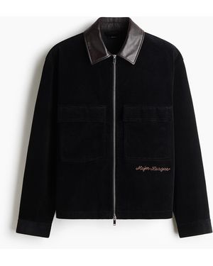 H&M Cord-Overshirt im Workwear-Look - Schwarz