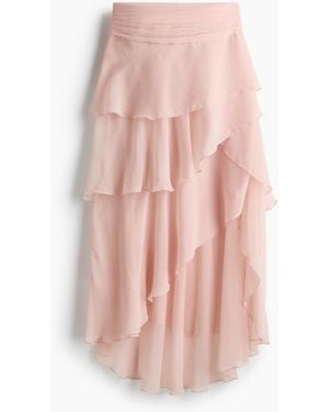 H&M Volantrok Van Chiffon - Roze