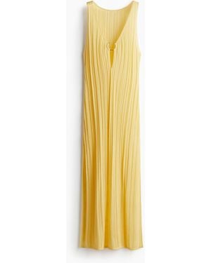 H&M Geripptes Strandkleid - Mettallic