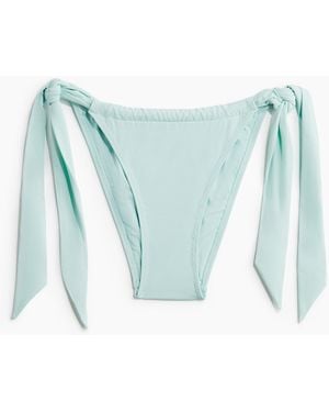 H&M Tie-Tanga Bikinihose - Blau