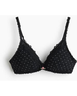 H&M Padded Soft-bh Van Kant - Zwart
