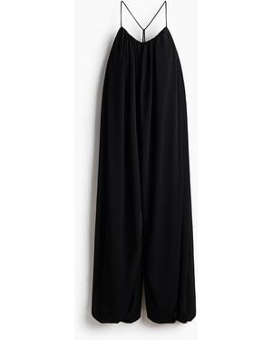 H&M Strappy Jumpsuit Met Ballonpijpen - Zwart