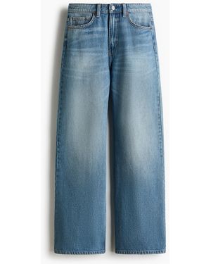 H&M Wide High Waist Jeans - Blau