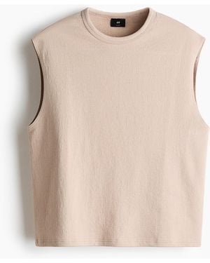 H&M Jersey-Tanktop in Relaxed Fit - Natur