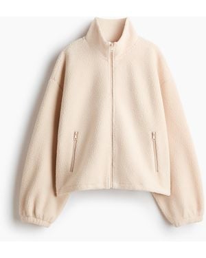 H&M Jacke aus Teddyfleece - Natur