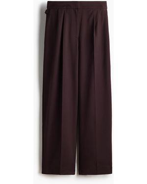 H&M Bundfaltenhose mit Zierriegeln - Lila