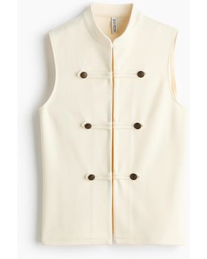 H&M Gilet mit Zierknöpfen - Natur