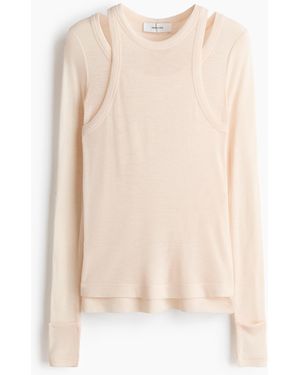 H&M Merinoshirt im Lagenlook - Weiß