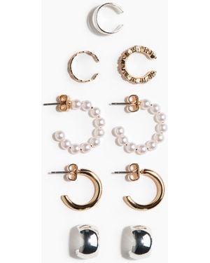 H&M Hoop-Ohrringe und Earcuffs - Weiß