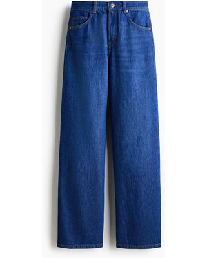 H&M Wide High Jeans - Blauw