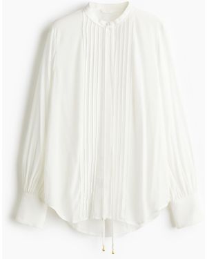 H&M Bluse mit Biesen - Weiß