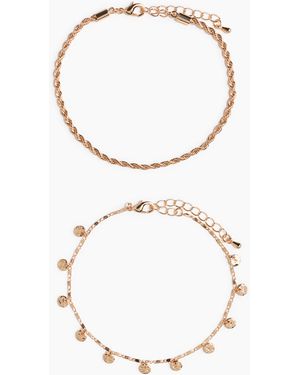 H&M 2er-Pack Fußketten aus Metall - Weiß