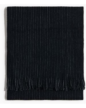 H&M Schal in Rippstrick - Schwarz