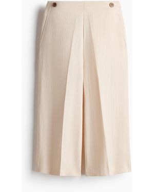 H&M Culotte Van Twill Met Knopen - Naturel