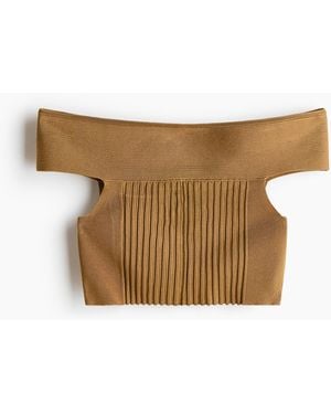 H&M Cropped Off-the-shouldertop - Wit