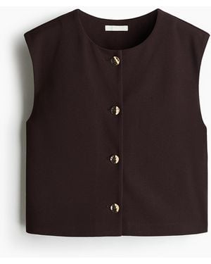 H&M Interlock-Gilet - Schwarz