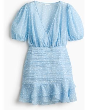 H&M Drapiertes Kleid - Blau