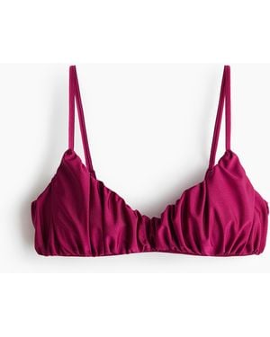 H&M Wattiertes Bikinitop - Rot