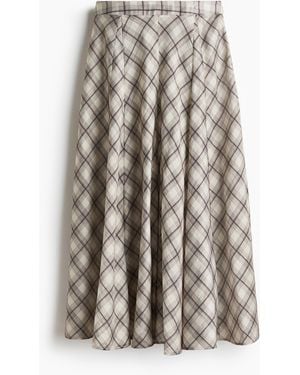 H&M Rok Met Godetplooien - Wit
