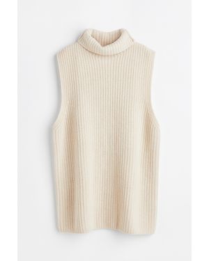 H&M Gerippter Pullunder aus Kaschmirmix - Weiß