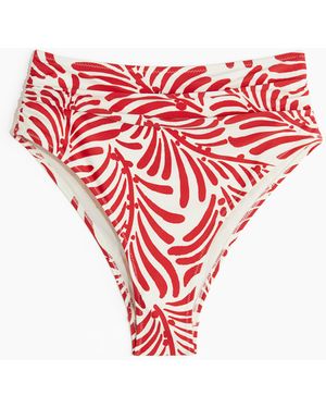H&M Cheeky Bikinihose High Waist - Rot