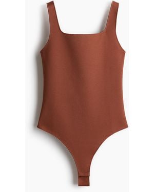 H&M Stringbody aus Interlock-Jersey - Braun