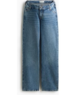 H&M Mama Straight Low Waist Jeans - Blauw