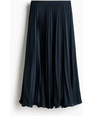 H&M Plissierter Maxijupe - Blau