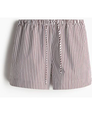 H&M Baumwollshorts mit Kordelzug - Pink
