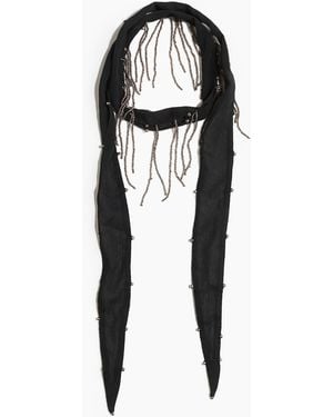 H&M Chiffonschal mit Fransen - Schwarz