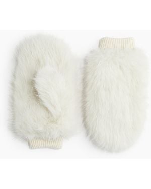 H&M Flauschige Fäustlinge - Weiß