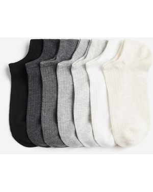 H&M 7 Paar Enkelsokken - Zwart