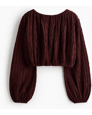 H&M MAMA Shirt mit Ballonärmeln - Lila