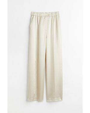 H&M Gerade Hose aus Seidenmix - Weiß