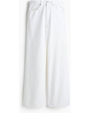 H&M Wide Ultra High Jeans - Wit