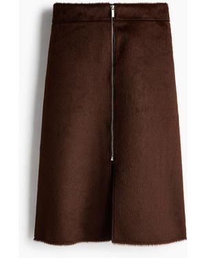 H&M Jupe mit Frontreissverschluss - Braun