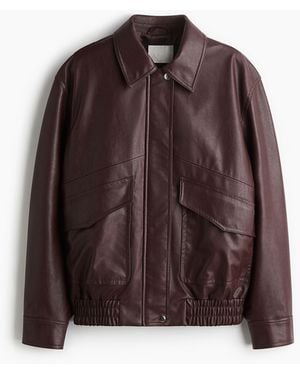 H&M Jacke mit Coating in Oversize Fit - Braun