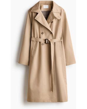 H&M Trenchcoat Met Tunnelkraag - Naturel