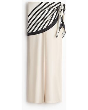 H&M Jerseyhose mit Tuchelement - Weiß