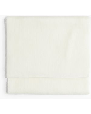 H&M Sjaal Met Geruwde Afwerking - Wit