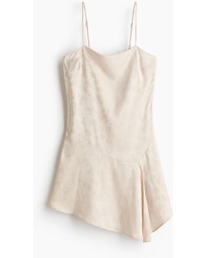 H&M Satijnen Strappy Jurk - Wit