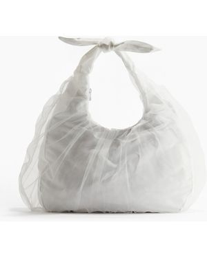 H&M Sport-Umhängetasche aus Mesh - Grau