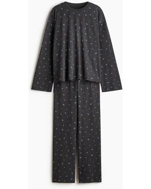 H&M Katoenen Pyjama - Zwart