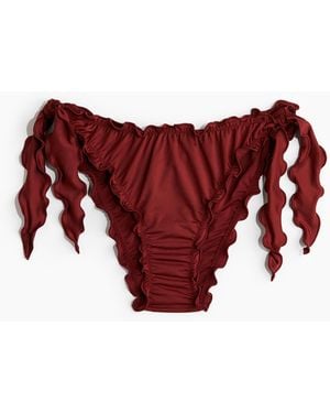 H&M Tie-Tanga Bikinihose - Rot