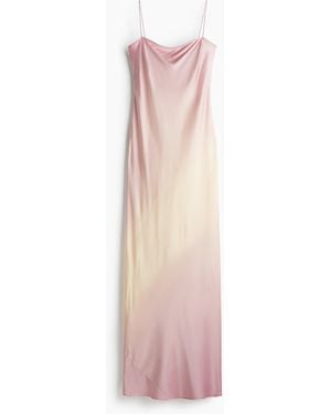 H&M Satin Slip Maxi Dress - Roze