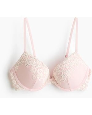 H&M Kanten Push-up Bh - Roze