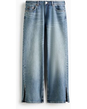 H&M Wide Regular Waist Jeans - Blauw
