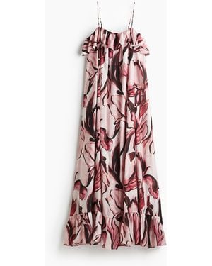 H&M Ausgestelltes Maxikleid - Rot