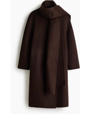 H&M Handgefertigter Mantel aus Wollmix - Braun
